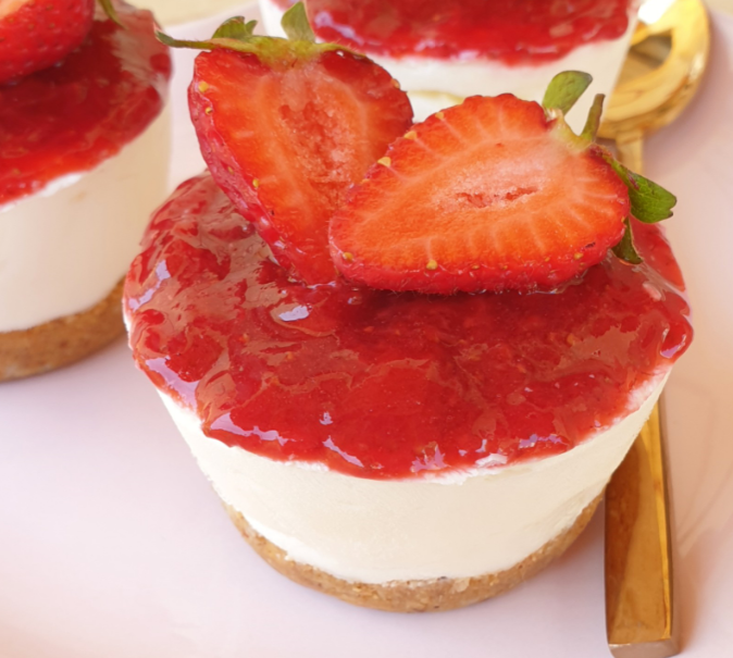 Receta De Mini Cheesecake De Fresa Saludable